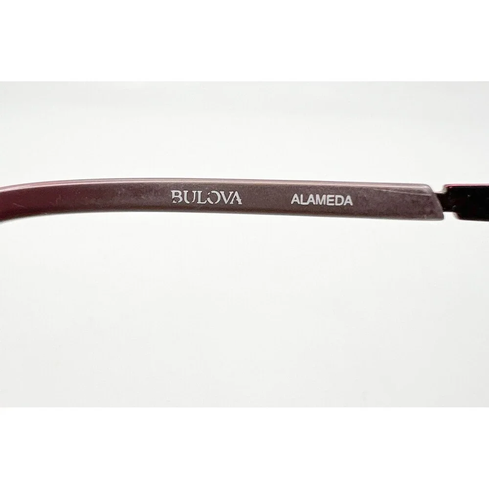 Bulova Alameda Eyeglasses Women Marsala Purple Cat Eye Frames 51-16-135